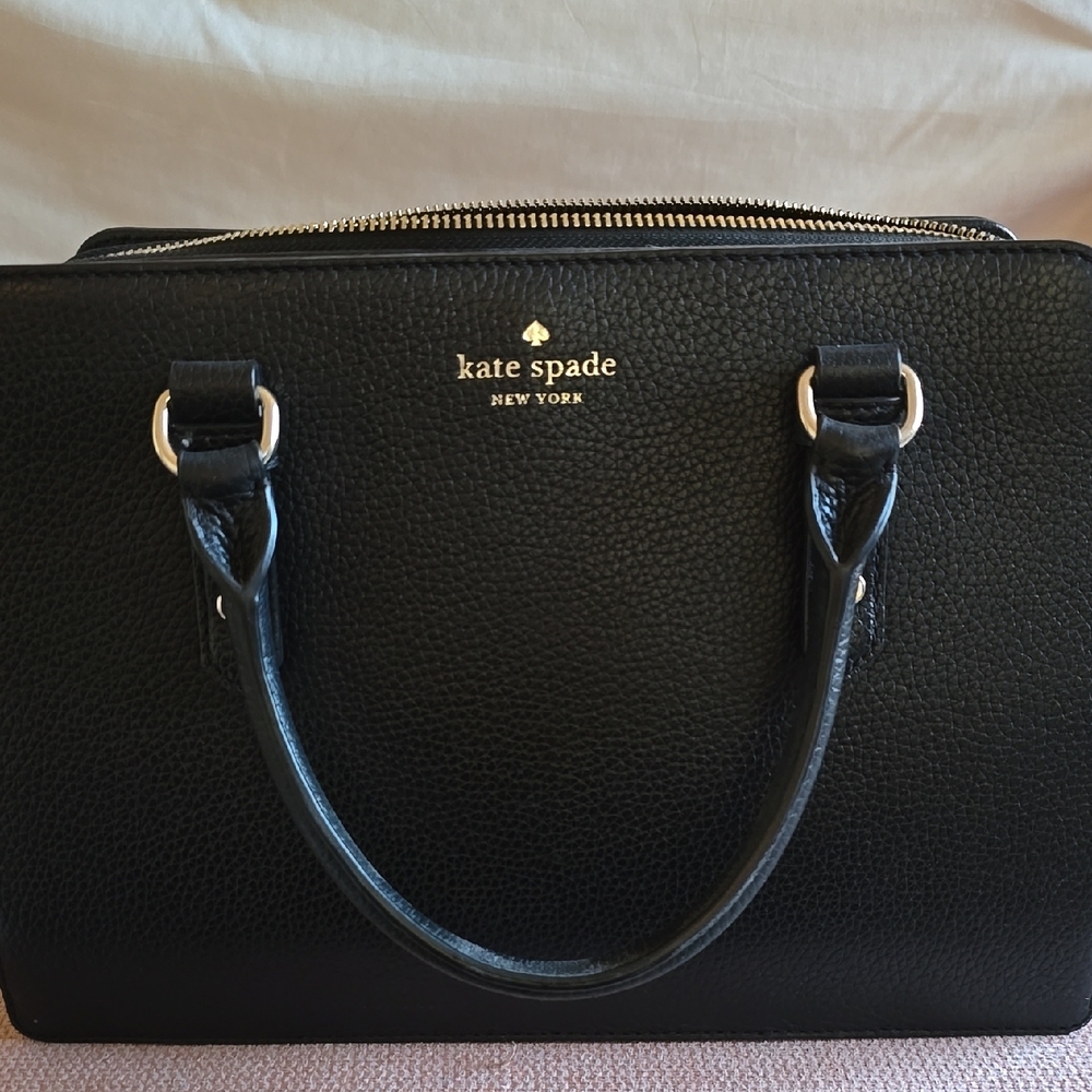 Kate Spade Black Leather Tote Bag